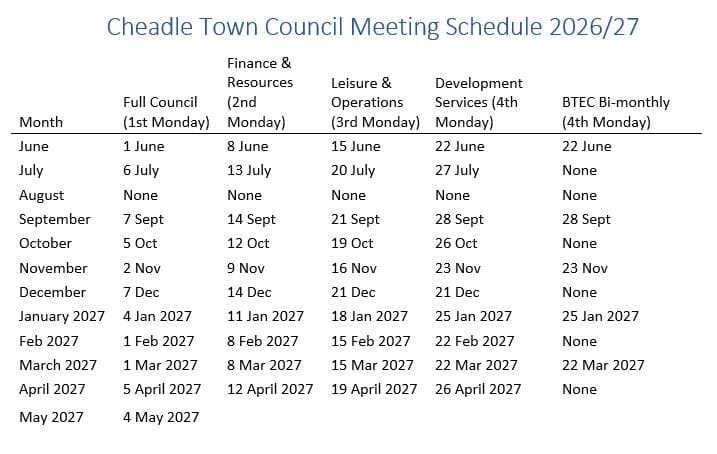 Today in Cheadle — 2 August — Cheadle news photo (Cheadle Town Council)