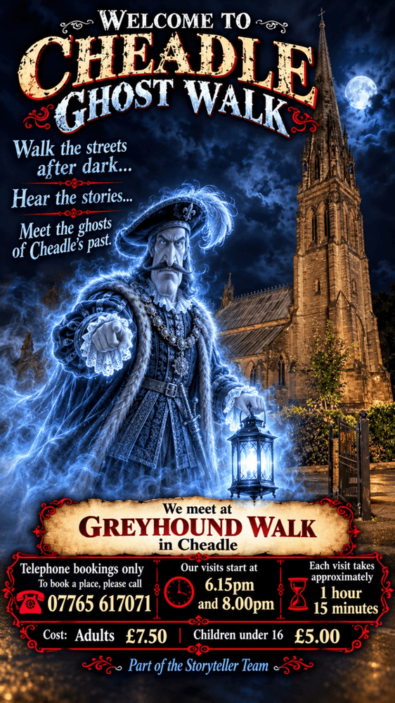 Storytellers Announce a New Cheadle Ghost Walk Suitable for All Ages — Cheadle news photo (Cheadle COG)