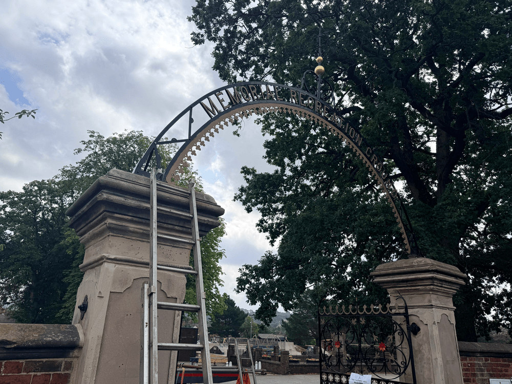 Tean Road Arch Restored to Its Former Glory — Cheadle news photo (Cheadle COG)